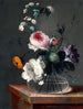 Kukka-asetelman still life - Johann Baptist Drechsler — näkymä teoksesta