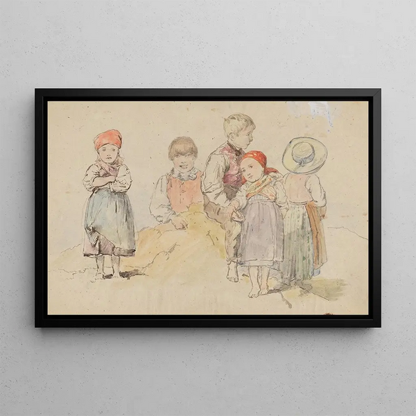 Johann Baptist Kirner - Fnf Schwarzwlder Bauernkinder.webp