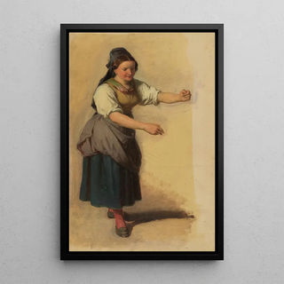 Johann Baptist Kirner - Junge Schwarzwlder Buerin mit vorgestreckten Armen.webp