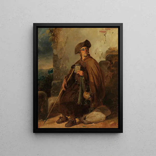 Pèlerin assis - Johann Baptist Kirner — kehystetty taideteos seinällä