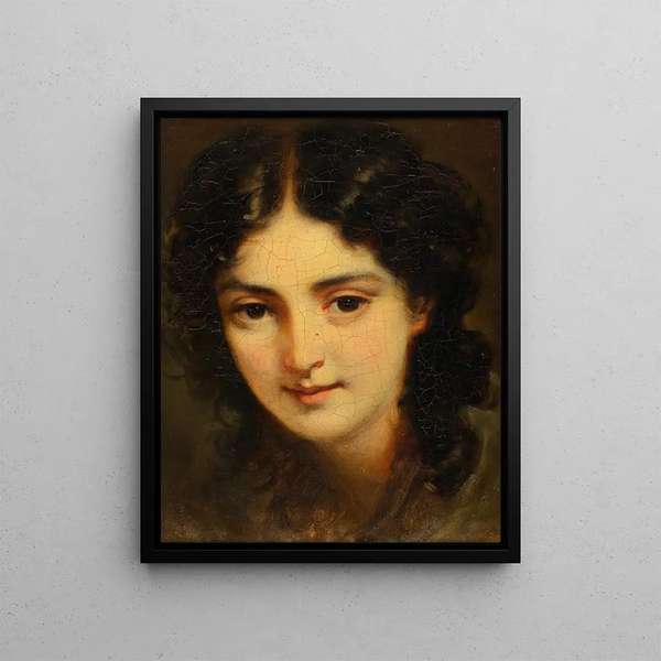 Portrait d'une jeune femme - Johann Baptist Reiter — kehystetty taideteos seinällä