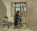 Le peintre Johann Adam Klein à son chevalet dans son atelier au Palais Chotek à Vienne - Johann Christoph Erhard — näkymä teoksesta