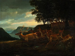 Johann Erdmann Gottlieb Prestel - Stag In A Wood.webp