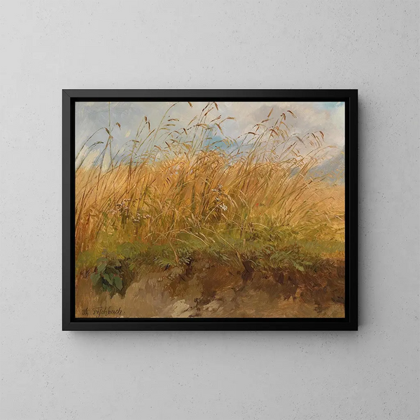 Au bord de la prairie - Johann Fischbach — kehystetty taideteos seinällä