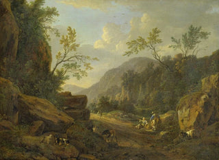 Johann Franz Ermels - Rocky Landscape in the Evening Light.webp