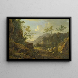 Johann Franz Ermels - Rocky Landscape in the Evening Light.webp