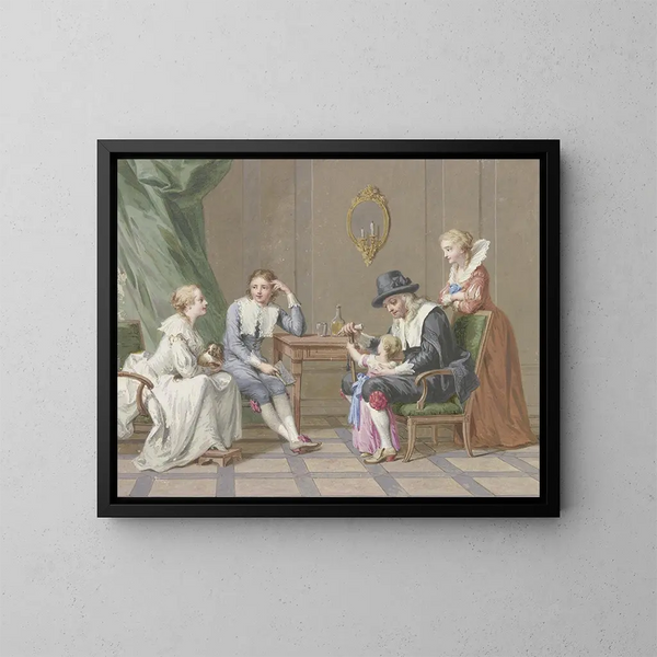 Perhekuva - Johann Friedrich August Tischbein — kehystetty taideteos seinällä