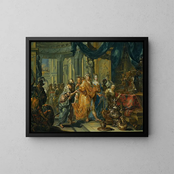 Crésus et Solon - Johann Georg Platzer — kehystetty taideteos seinällä