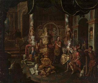 Taiteilijan ateljeessa - Johann Georg Platzer — näkymä teoksesta