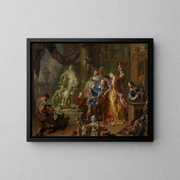 Ateljee veistäjän - Johann Georg Platzer — kehystetty taideteos seinällä