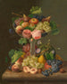 Luontoaiheinen still life hedelmillä - Johann Georg Seitz — näkymä teoksesta
