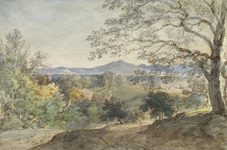 Johann Georg von Dillis - A View across the Inn Valley to the Alps and Neubeuern.webp