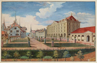 Johann Grimm - Ansicht des Kornhauses und der Grabenpromenade in Bern.webp