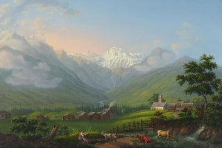Johann Heinrich Bleuler the Younger - Der Engstligen Boden im Adelboden im Canton Bern.webp