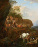maisema Italiasta - Johann Heinrich Roos — näkymä teoksesta