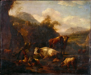 Maisema - Johann Heinrich Roos — näkymä teoksesta