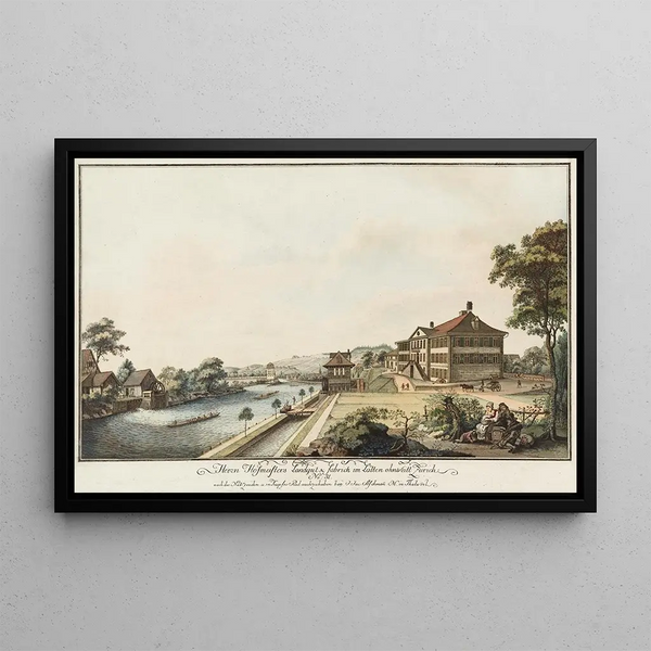 Johann Jakob Aschmann - Herrn Hofmeisters Landgut Fabrick im Ltten ohnweitt Zrich.webp