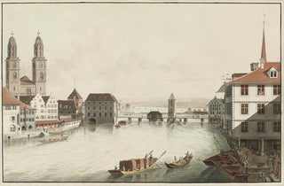 Johann Jakob Aschmann - Ve de la Ville de Zrich prise lauberge de lpe.webp