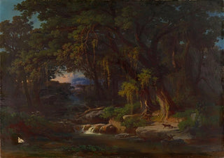 Johann Jakob Frey - Forest Landscape in the Roman Mountains.webp
