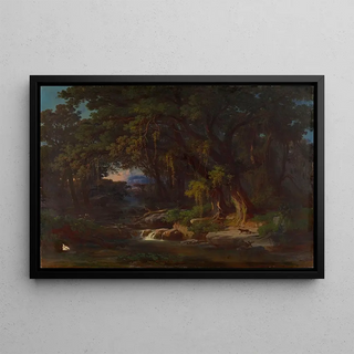 Johann Jakob Frey - Forest Landscape in the Roman Mountains.webp