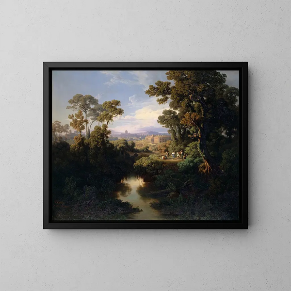 Rooman ympäristöistä - Johann Jakob Frey — kehystetty taideteos seinällä