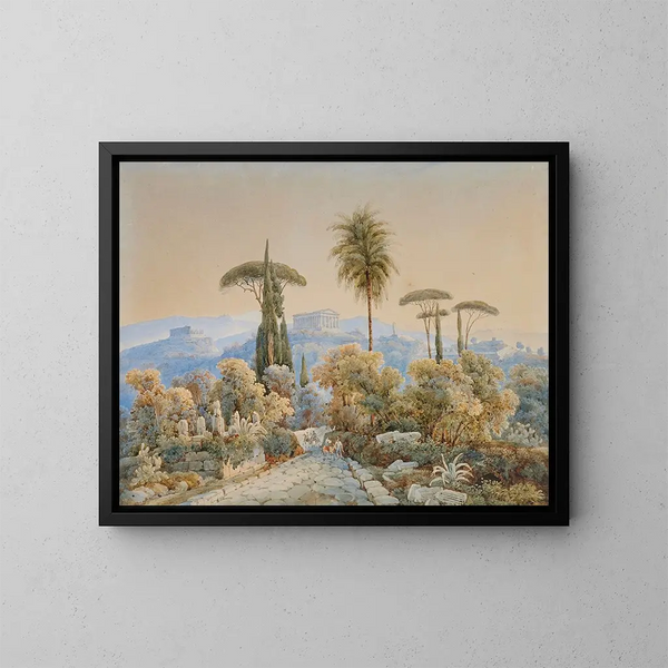 Vue du Forum romain - Johann Jakob Wolfensberger — kehystetty taideteos seinällä