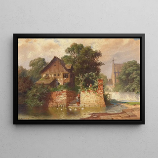 Johann Kautsky - Idylle am Stadtgraben.webp