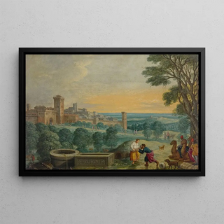 Johann Knig - Rebecca and Eliezer at the well.webp