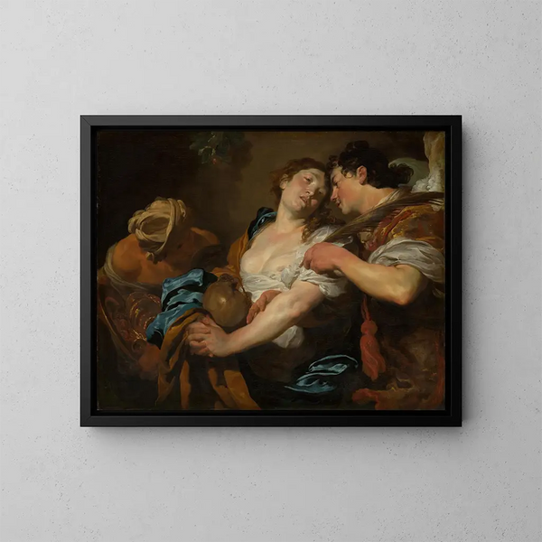 La Tentation de sainte Marie Madeleine - Johann Liss — kehystetty taideteos seinällä