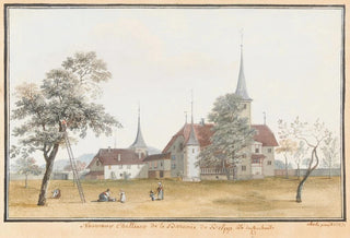 Johann Ludwig Aberli - Nouveaux Chatteaux de la Baronie de Belpp Ct du Couchant.webp