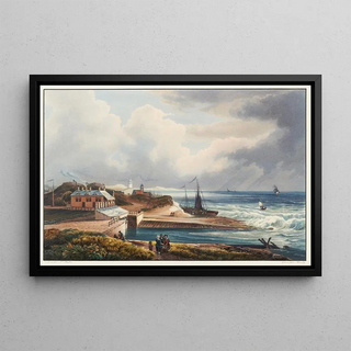 Johann Ludwig Bleuler - Vue de Katwyk et de lembochure du Rhin dans la Mer du Nord.webp
