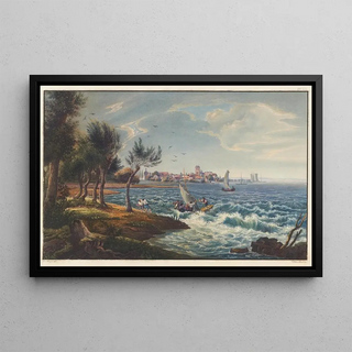 Johann Ludwig Bleuler - Vue de la ville dArbon et du lac de Constance.webp