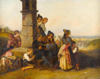 Une procession du Corpus Christi - Johann Matthias Ranftl — näkymä teoksesta