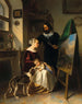 La famille du peintre dans son atelier - Johann Matthias Ranftl — näkymä teoksesta