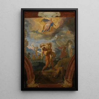 Johann Michael Rottmayr - Herkules und Antus am Himmel Juno auf ihrem Wagen.webp