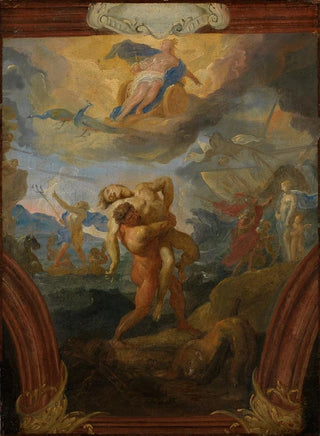 Johann Michael Rottmayr - Herkules und Antus am Himmel Juno auf ihrem Wagen.webp