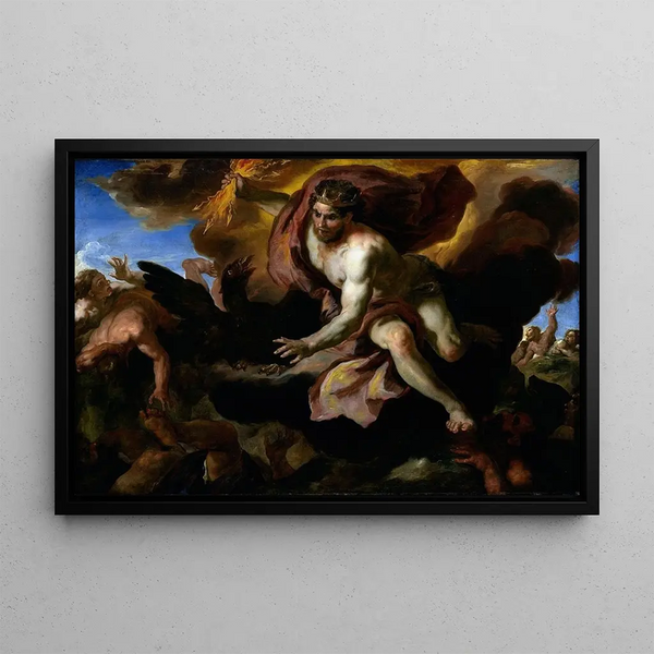 Johann Michael Rottmayr - Jove Casts His Thunderbolts At The Rebellious Giants.webp
