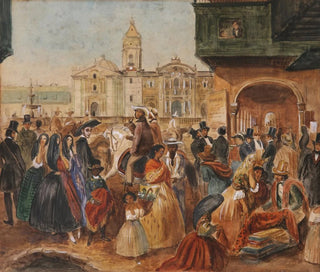 Johann Moritz Rugendas - Study for Limas Main Square.webp