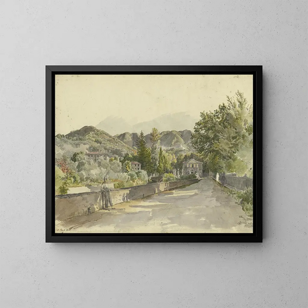 Entrée à Marglia Colla, Villa du Marquis Luchesimi - Johann Nepomuk Rauch — kehystetty taideteos seinällä