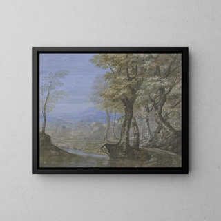 Johann Nikolaus Gassner - Sommerlandschaft mit Durchblick durch einen Buchenwald.webp