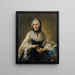 Portrait d'une dame inconnue avec une boîte de chocolats dorés - Johann Nikolaus Grooth — kehystetty taideteos seinällä