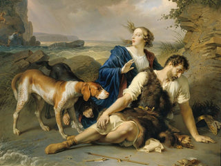 Arindal ja Daura - Johann Peter Krafft — näkymä teoksesta