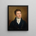 Portrait d'un jeune homme - Johann Peter Krafft — kehystetty taideteos seinällä