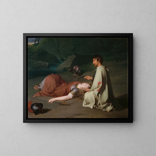 Le baptême de Chlorinde - Johann Peter Krafft — kehystetty taideteos seinällä
