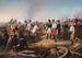 Leipzin taistelun jälkeen 18. lokakuuta 1813 voitonilmoitusmaalaus - Johann Peter Krafft — näkymä teoksesta