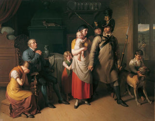 Le retour du landwehrmann - Johann Peter Krafft — näkymä teoksesta