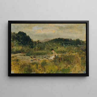 Johann Till the younger - Bachlandschaft mit sitzendem Mdchen.webp