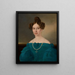 Portrait d'une jeune femme en robe bleue - Johann Wachtl — kehystetty taideteos seinällä