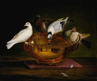 Les Quatre Pigeons - Johann Wenzel Peter — näkymä teoksesta