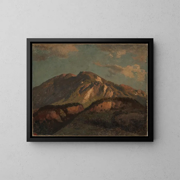 Vuoret hyvin Grisons - Johann Wilhelm Schirmer — kehystetty taideteos seinällä